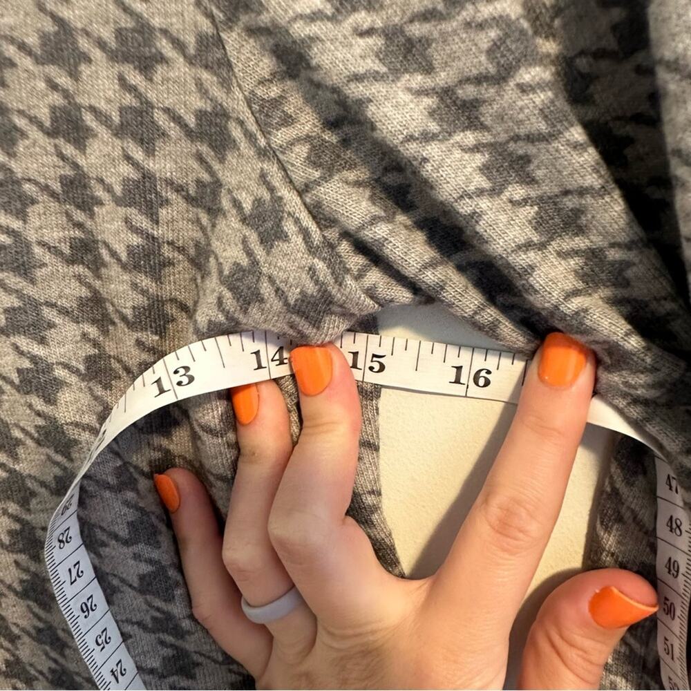 NWT Sundry Gray Houndstooth Cardigan Sweater 0 XS - Picture 6 of 8